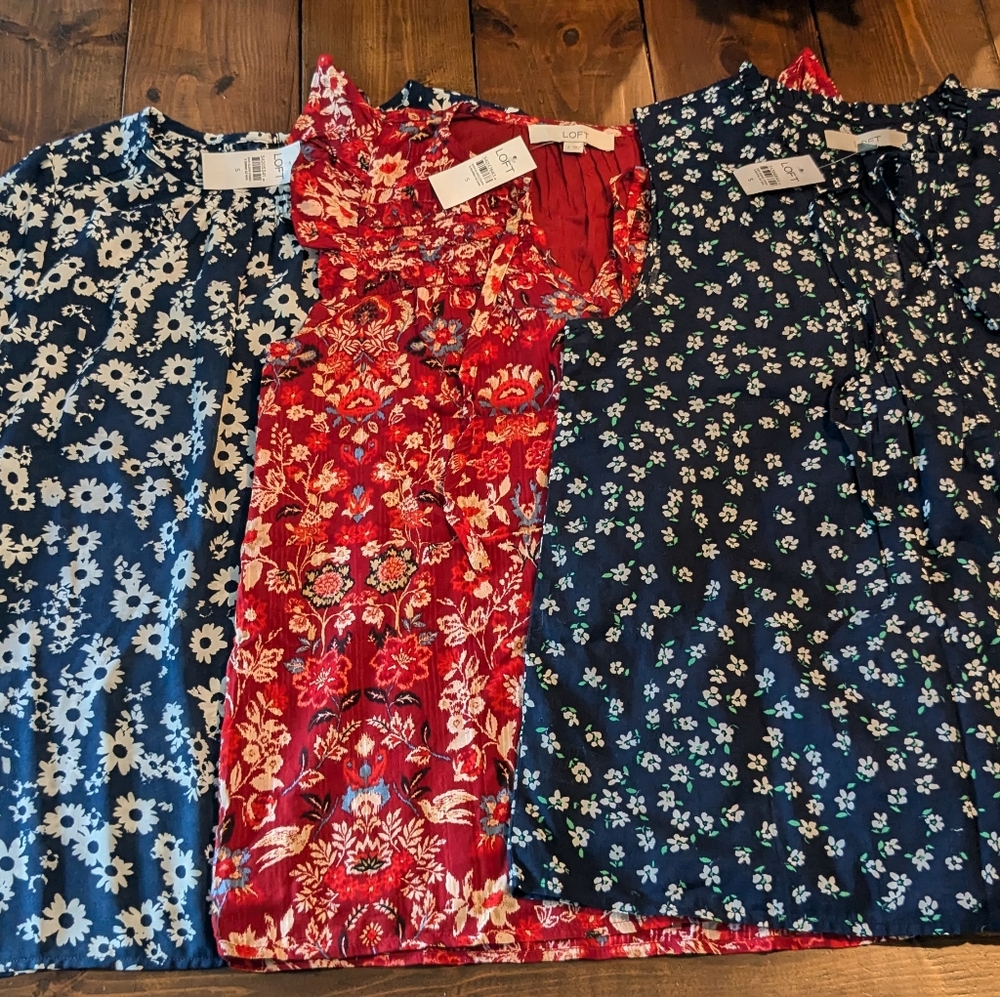 3 Loft Blouses Bundle